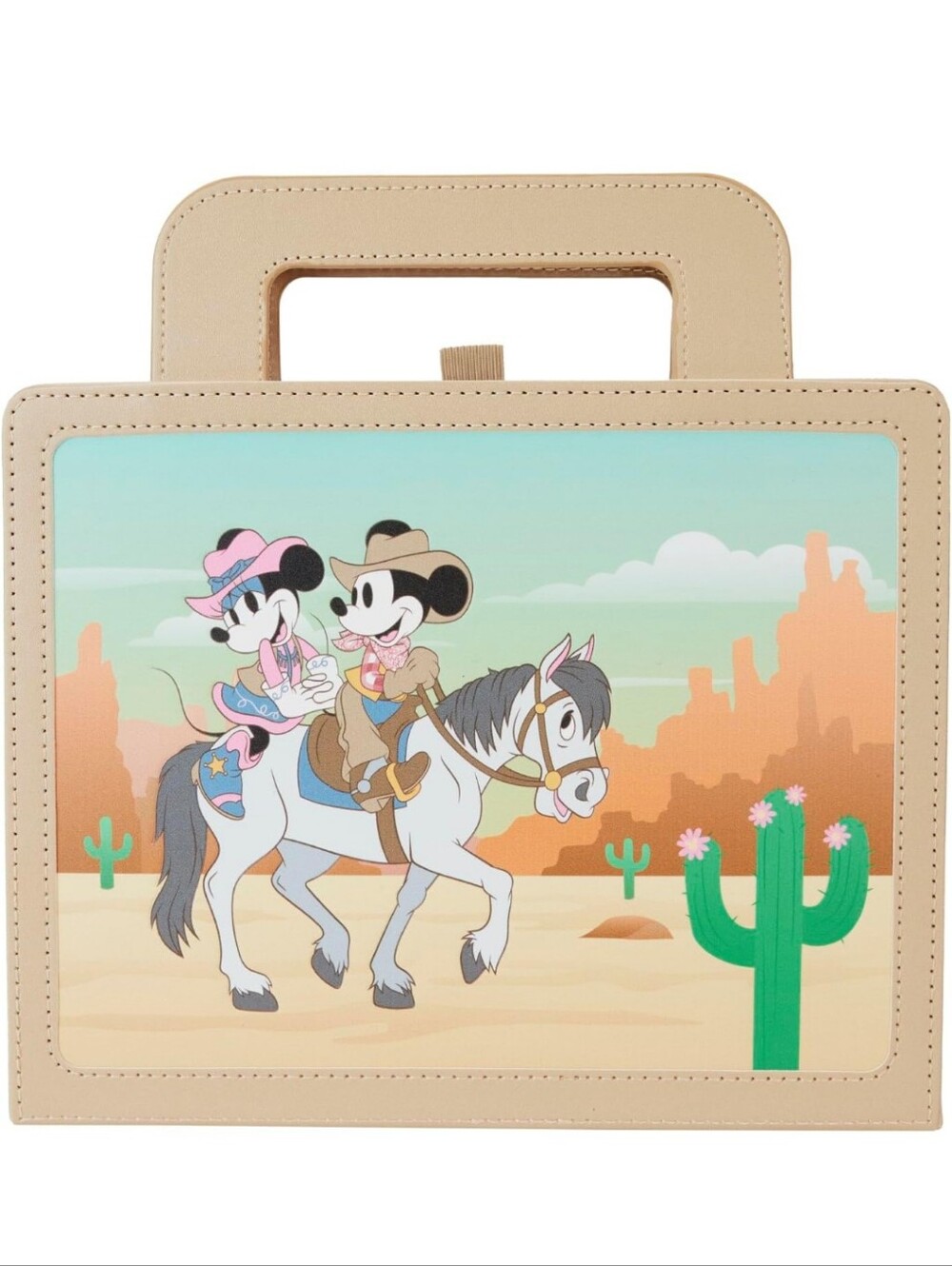 NWTs Loungefly x Disney Western inspired Mickey & Minnie Lunchbox Journal